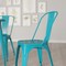 Merrick Lane Wells Indoor/Outdoor Stacking Metal Dining Chair with Single Slat Back and Powder Coated Finish